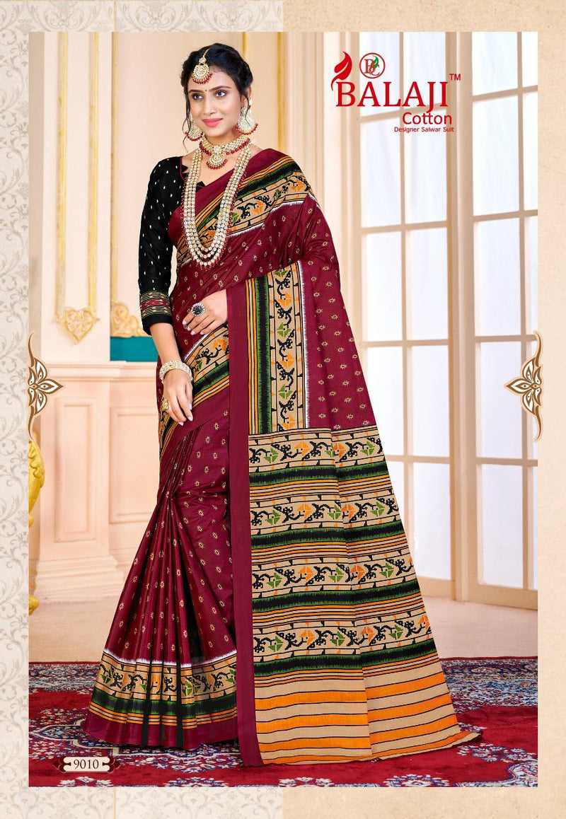 Balaji Cotton Leelavathi Vol 9 Pure Cotton Casual Wear Saree Collection