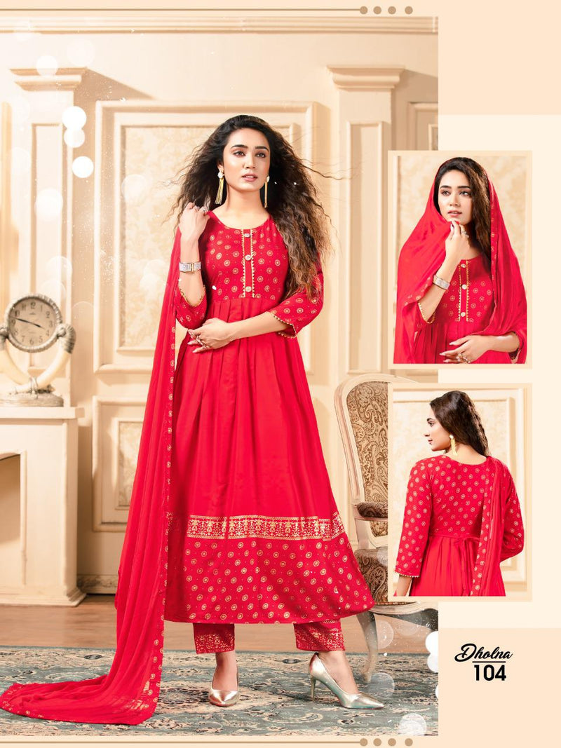 Bandhani Palace Dholna Rayon Fancy Designer Kurti
