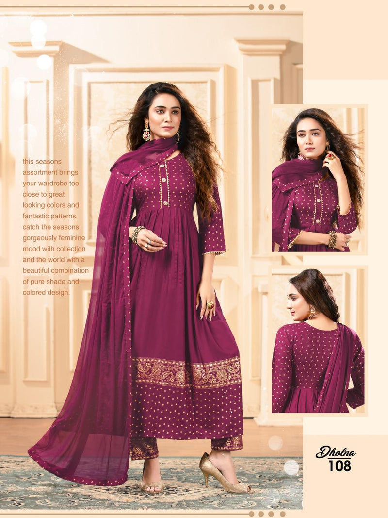 Bandhani Palace Dholna Rayon Fancy Designer Kurti