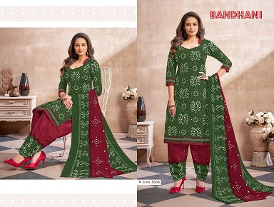 Bandhani Vol 5 By Ganesha Fashion Pure Cotton Fancy Wear Readymade Salwar Kameez With Inner