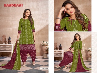 Bandhani Vol 5 By Ganesha Fashion Pure Cotton Fancy Wear Readymade Salwar Kameez With Inner
