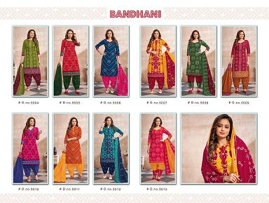 Bandhani Vol 5 By Ganesha Fashion Pure Cotton Fancy Wear Readymade Salwar Kameez With Inner