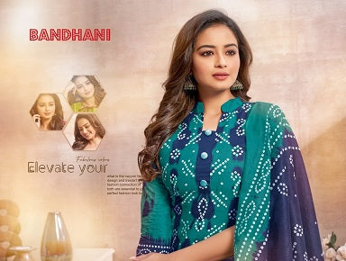 Bandhani Vol 5 By Ganesha Fashion Pure Cotton Fancy Wear Readymade Salwar Kameez With Inner