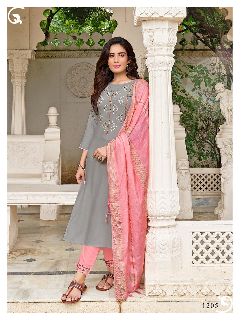 Banwery Chunari Rayon With Embroidery And Mirror Work Kurti