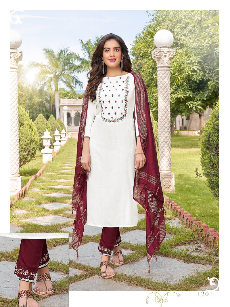 Banwery Chunari Rayon With Embroidery And Mirror Work Kurti