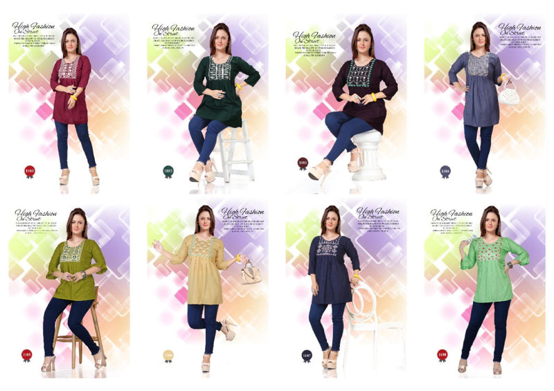 Beauty Queen Casuals Heavy Rayon Short Readymade Fancy Wear Classic Look Kurtis