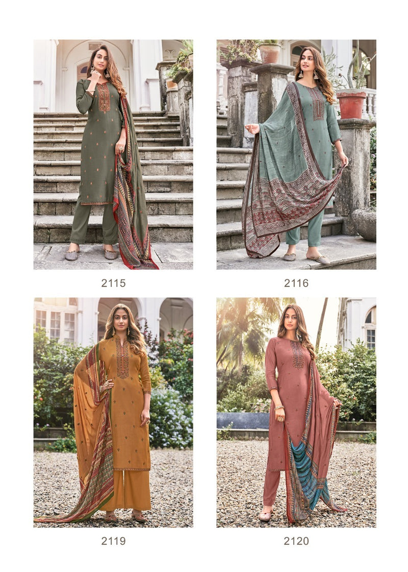 Bela Fashion Naayaab Maslin Digital Mulberry Silk Embroidered Salwar Kameez