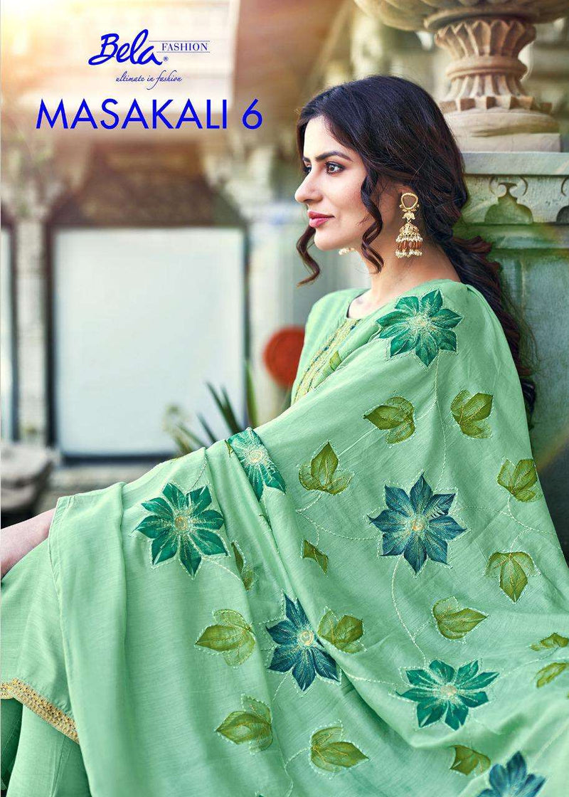 Bela Launch Masakali Vol 6 Cotton Silk With Fancy Embroidery Neck Work Fancy Wear Salwar Suits