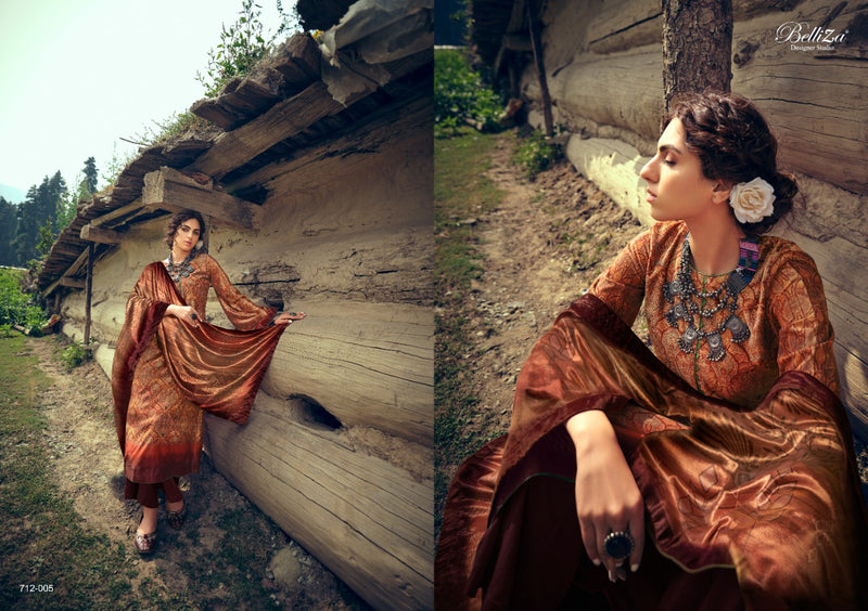 Belliza Designer Orchid Velvet Digital Print Salwar Suit