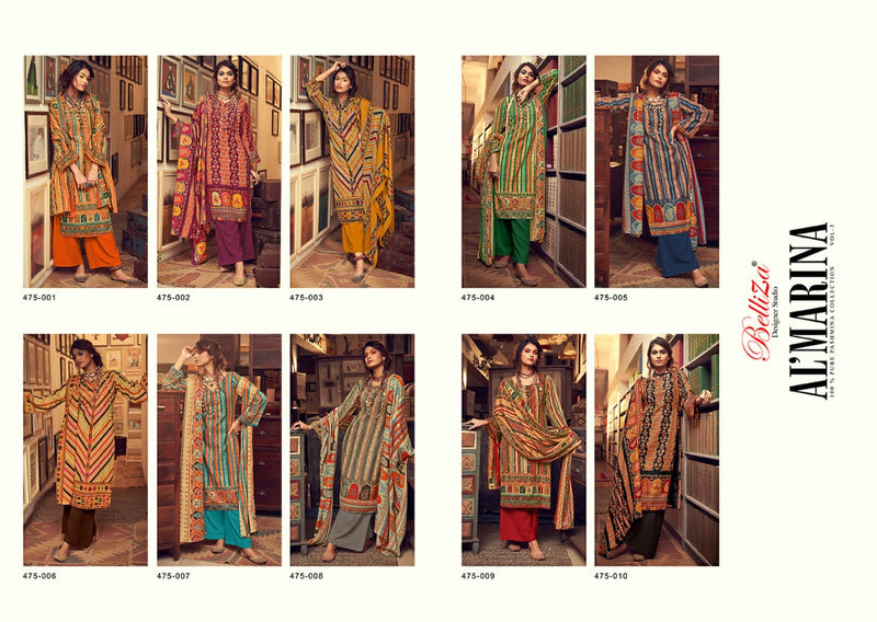 Belliza Designer Studio Almarina Pure Pashmina Digital Print Salwar Kameez