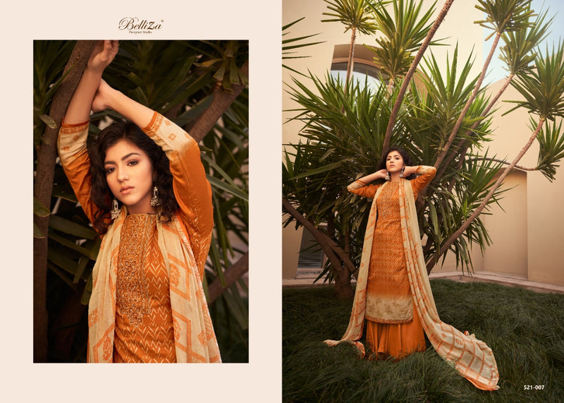 Belliza Designer Studio Bliss Pure Jam Cotton Heavy Embroidery Work Salwar Kameez