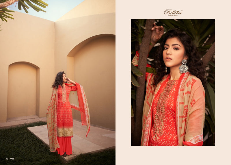Belliza Designer Studio Bliss Pure Jam Cotton Heavy Embroidery Work Salwar Kameez