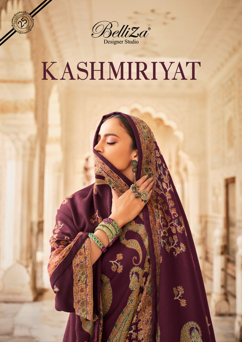 Belliza Designer Studio Kashmiriyat Pure Pashmina Exclusive Designer Kaani Print Salwar Kameez