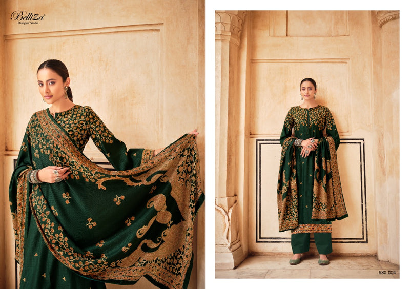Belliza Designer Studio Kashmiriyat Pure Pashmina Exclusive Designer Kaani Print Salwar Kameez