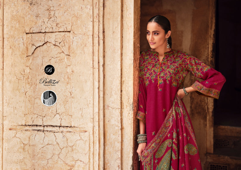 Belliza Designer Studio Kashmiriyat Pure Pashmina Exclusive Designer Kaani Print Salwar Kameez