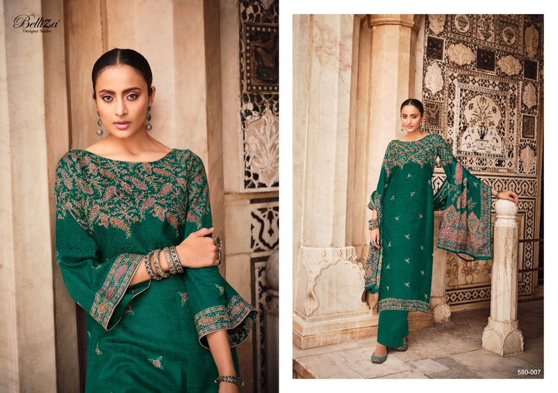 Belliza Designer Studio Kashmiriyat Pure Pashmina Exclusive Designer Kaani Print Salwar Kameez