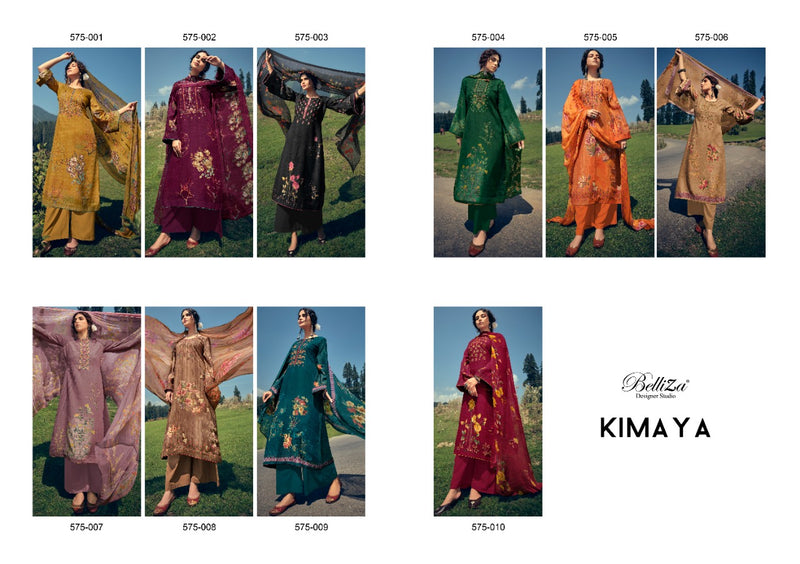 Belliza Designer Studio Kimaya Pashmina With Exclusive Heavy Embroidery Work