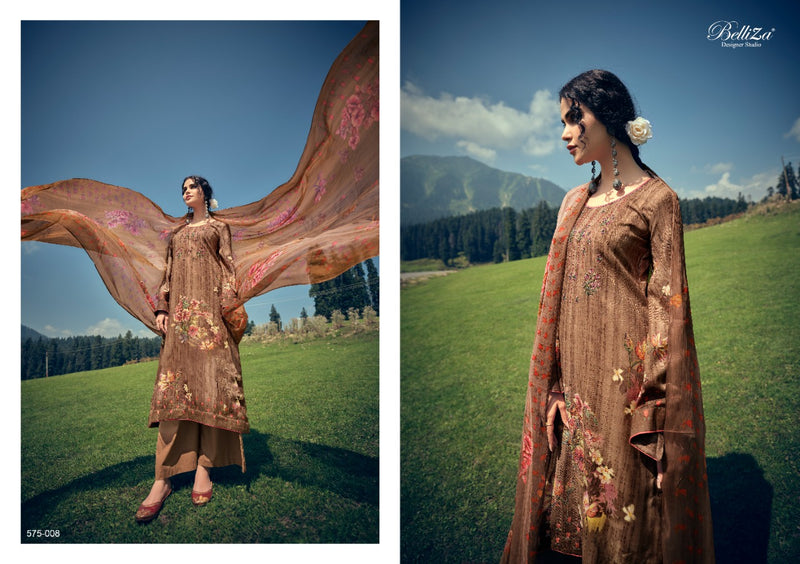 Belliza Designer Studio Kimaya Pashmina With Exclusive Heavy Embroidery Work
