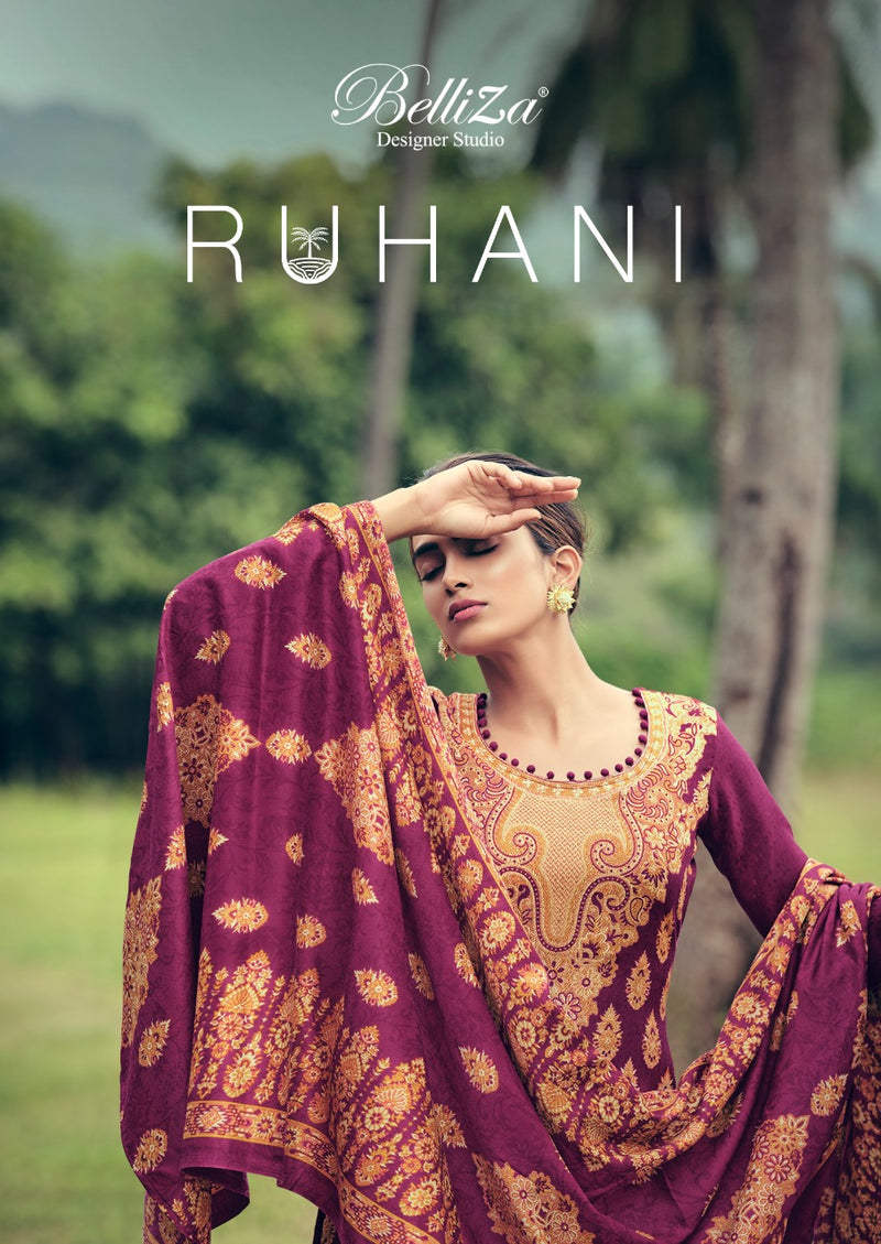 Belliza Designer Studio Ruhani Pure Pashmina Digital Print Salwar Kameez