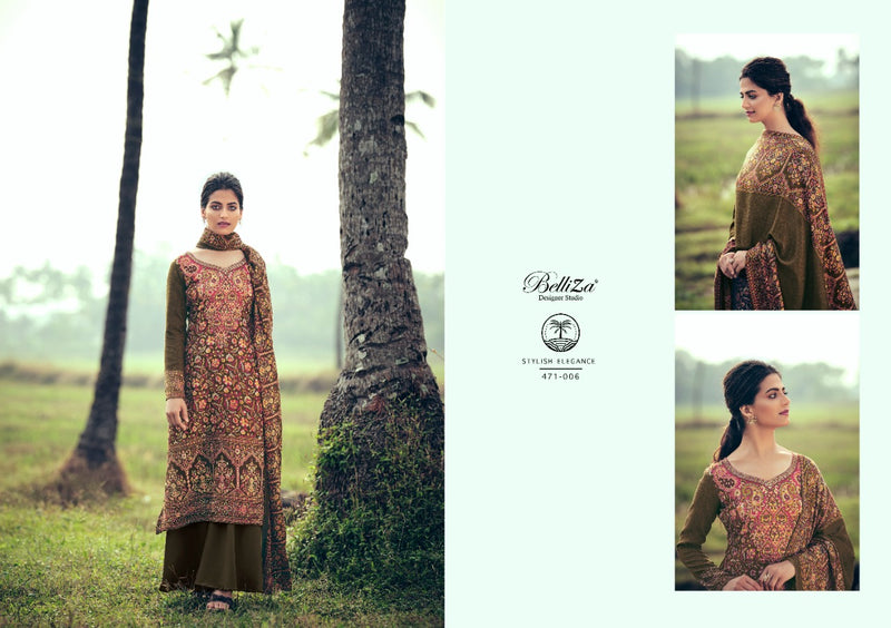 Belliza Designer Studio Ruhani Pure Pashmina Digital Print Salwar Kameez