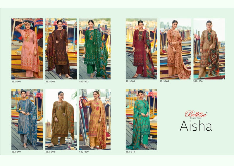 Belliza Designer Studio Aisha  Pashmina With Digital Style Prints Suit