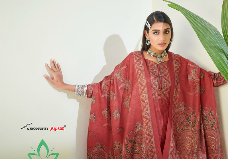 Bipson Hasrat Woolen Pashmina Digital Print Sequence Work Salwar Kameez