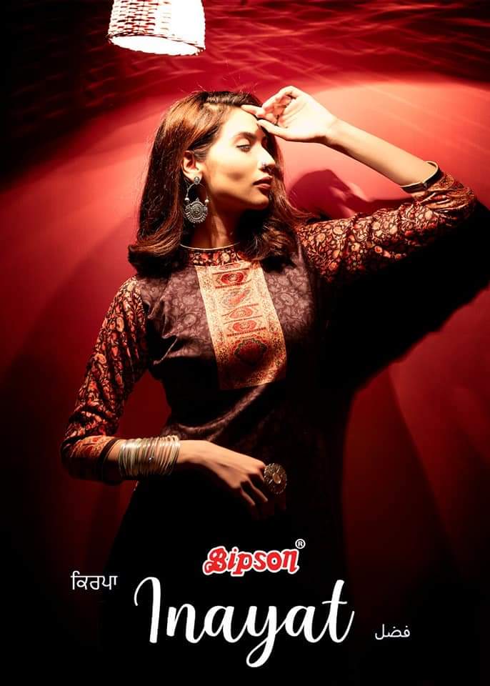 Bipson Inayat Woollen Pashmina Digital Print Designer Salwar Kameez