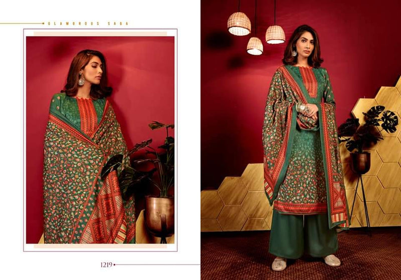 Bipson Inayat Woollen Pashmina Digital Print Designer Salwar Kameez