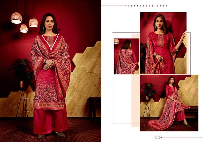 Bipson Inayat Woollen Pashmina Digital Print Designer Salwar Kameez