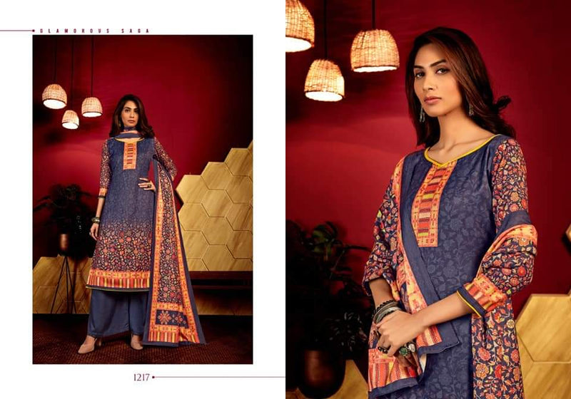Bipson Inayat Woollen Pashmina Digital Print Designer Salwar Kameez
