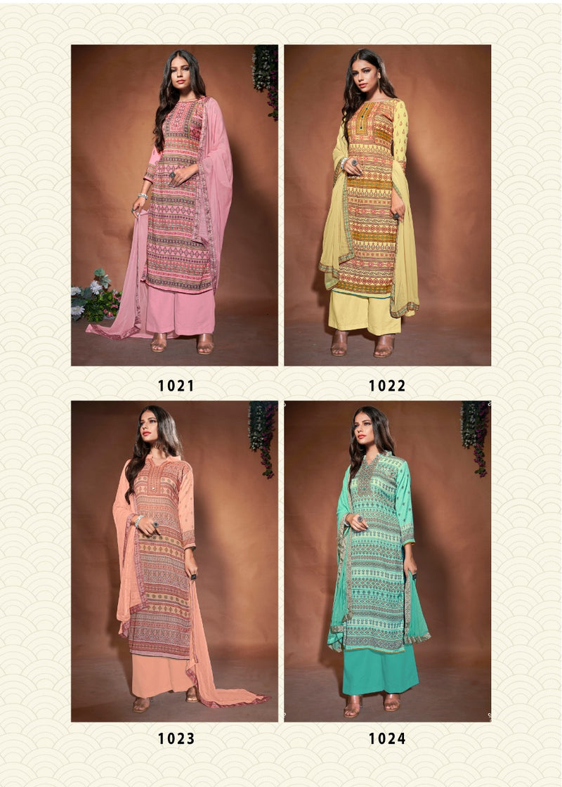 Bipson Roma Pure Woolen Pashmina Digital Print Casual Wear Salwar Suit