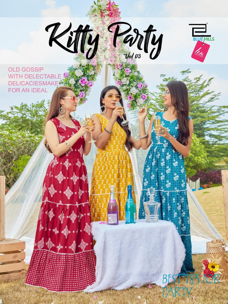 Blue Hills Kitty Party Vol 3 Rayon Fancy Designer Kurti