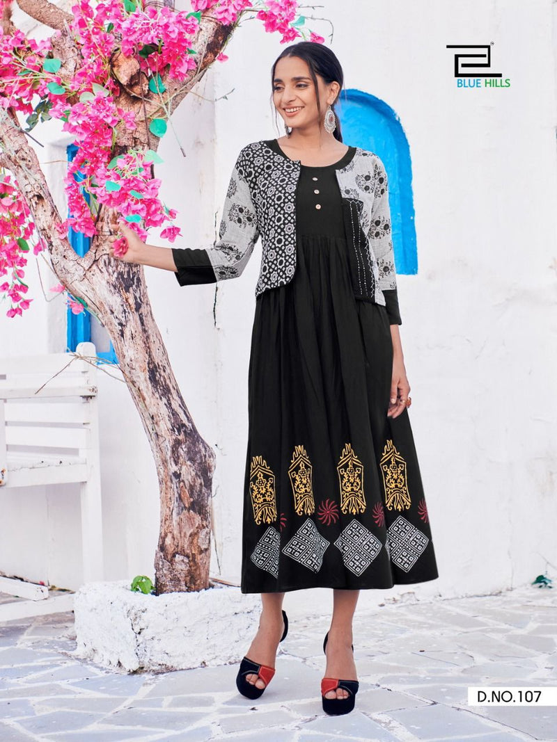 Blue Hills Trend  Vol 15 Rayon Capsual Print Designer Kurti
