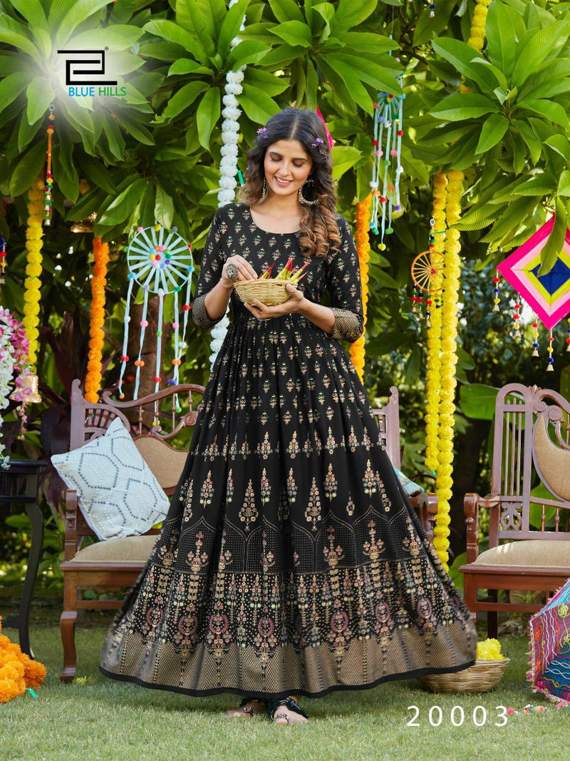 Blue Hills Walkway Vol 20 Rayon Foil Print Casual Wear Kurti