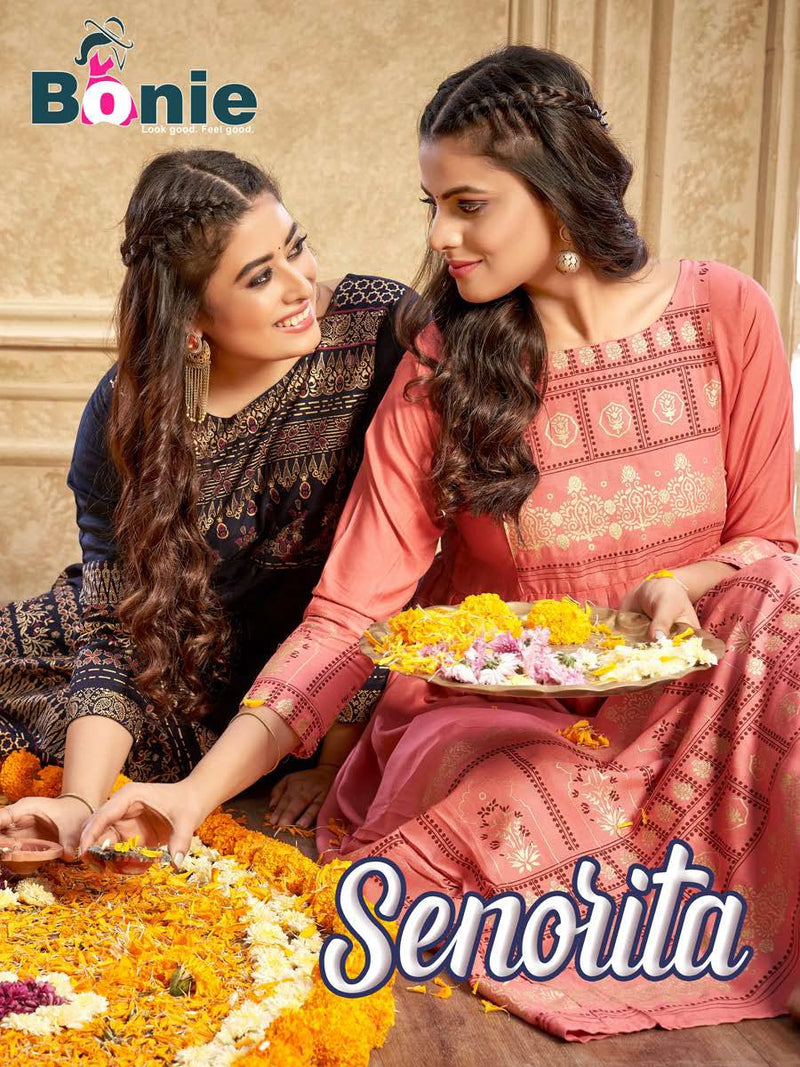 Bonie Senorita Heavy Rayon Stylish Designer Gown Collection Wholesale