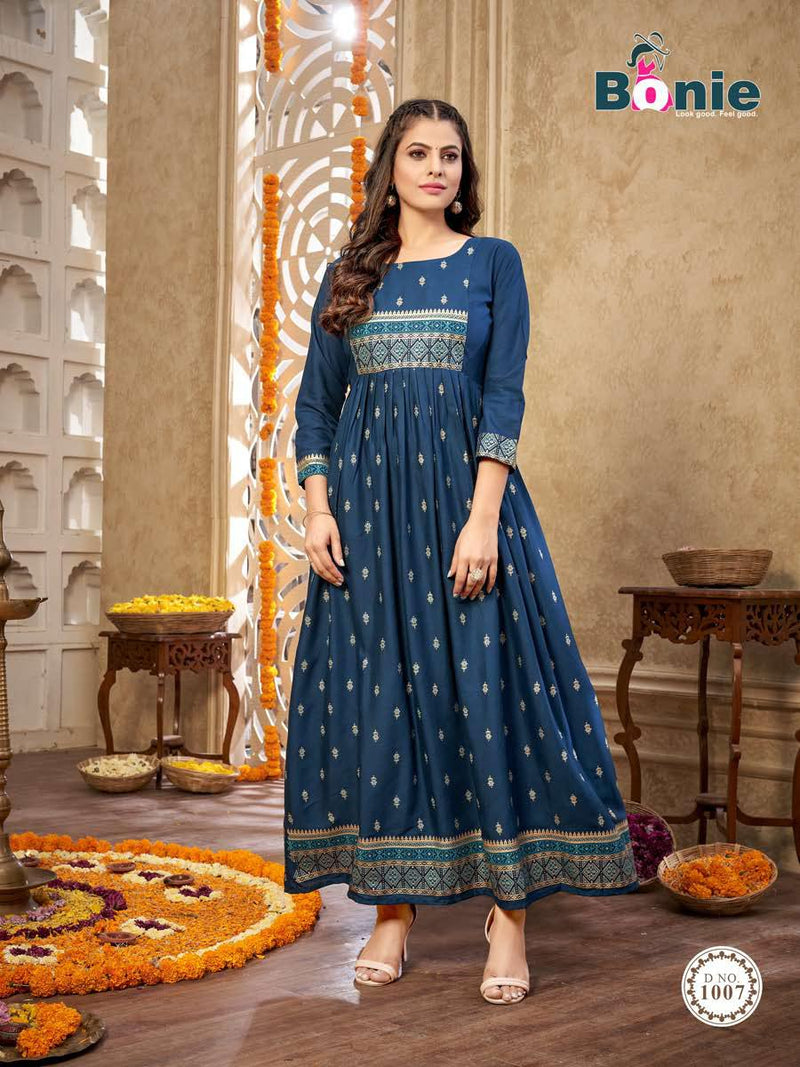 Bonie Senorita Heavy Rayon Stylish Designer Gown Collection Wholesale