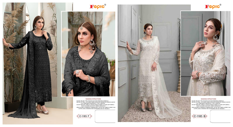 Fepic Rosemeen C 1185 Butterfly Net With Heavy Embroidery Work Pakistani Style Wedding Wear Salwar Kameez