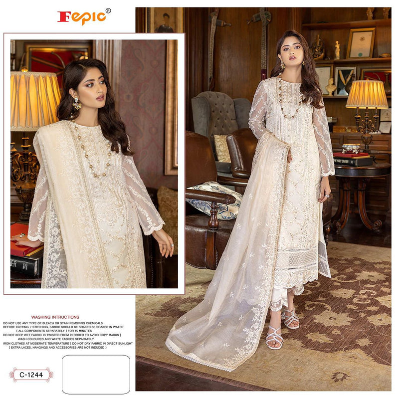 Fepic Rosemeen C 1244 Georgette With Beautiful Heavy Embroidery Work Stylish Designer Party Wear Salwar Kameez