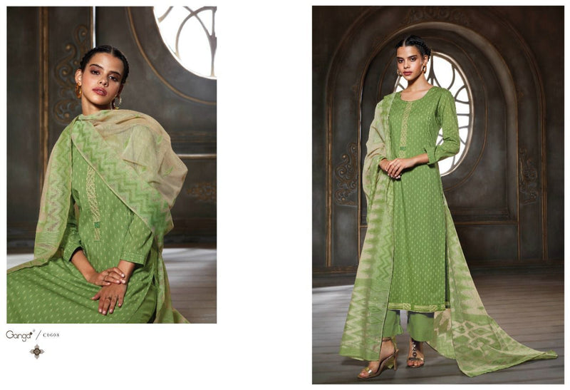 Ganga Suit Caleo  Stylish Embroidery Designer Salwar Suit