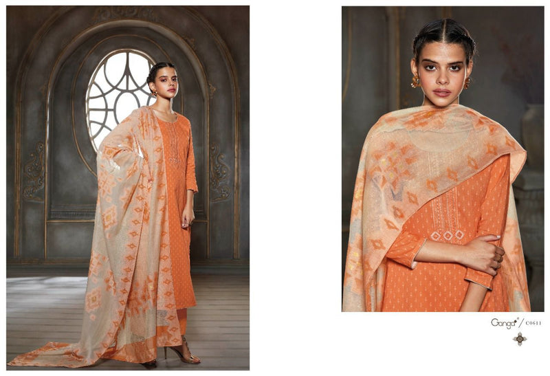 Ganga Suit Caleo  Stylish Embroidery Designer Salwar Suit