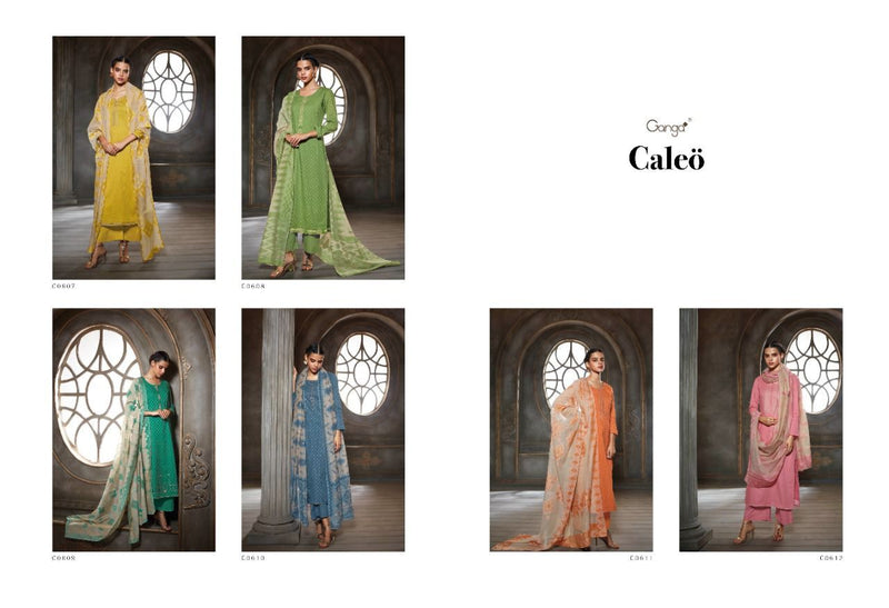 Ganga Suit Caleo  Stylish Embroidery Designer Salwar Suit