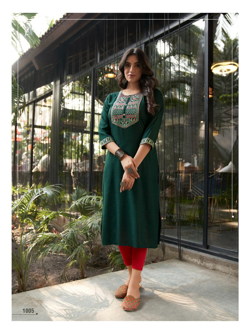 Colourpix Candy Crush Rayon With Beautiful Work Stylish Designer Casual Wear Fancy Kurti