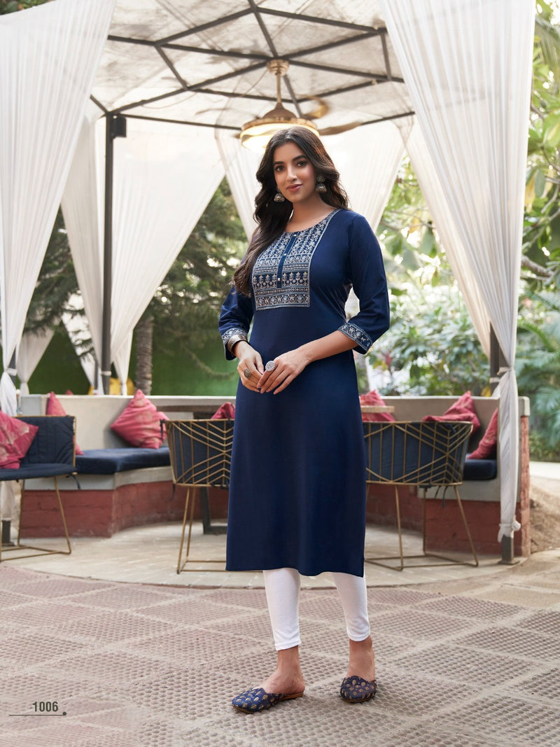 Colourpix Candy Crush Rayon With Beautiful Work Stylish Designer Casual Wear Fancy Kurti
