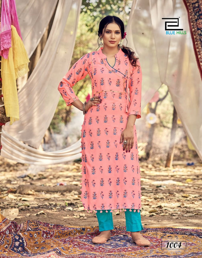 Blue Hills Candy Vol 1 Rayon Fancy Printed Casual Wear Kurtis