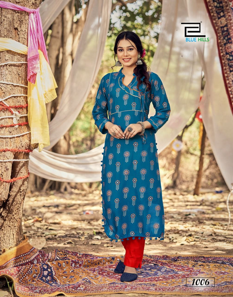 Blue Hills Candy Vol 1 Rayon Fancy Printed Casual Wear Kurtis