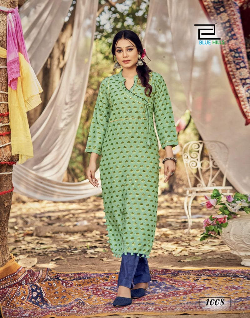 Blue Hills Candy Vol 1 Rayon Fancy Printed Casual Wear Kurtis