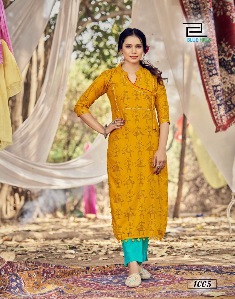 Blue Hills Candy Vol 1 Rayon Fancy Printed Casual Wear Kurtis