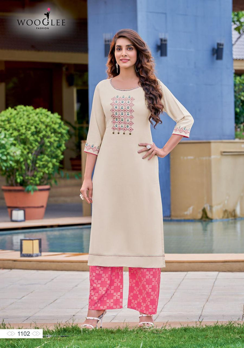 Wooglee Celebration Vol 16 Rayon Stylish Designer Casual Wear Kurti