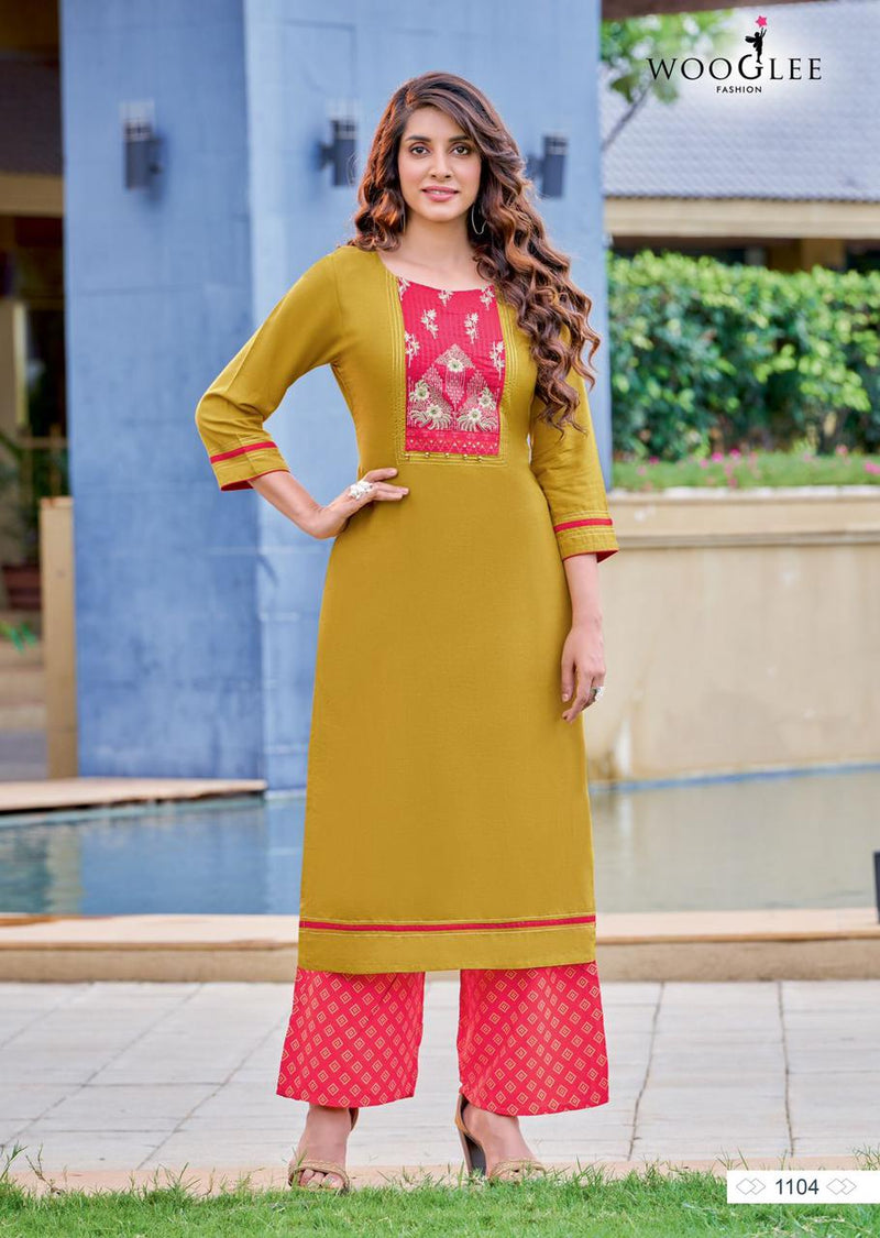Wooglee Celebration Vol 16 Rayon Stylish Designer Casual Wear Kurti