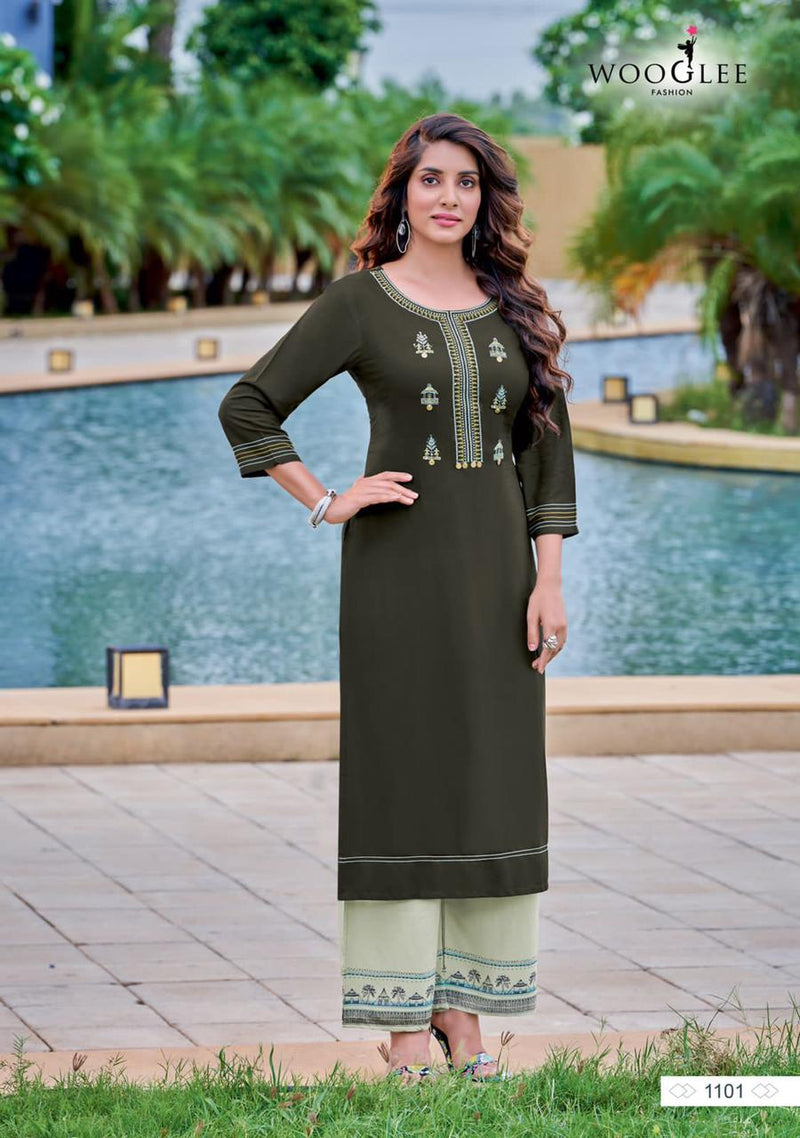 Wooglee Celebration Vol 16 Rayon Stylish Designer Casual Wear Kurti